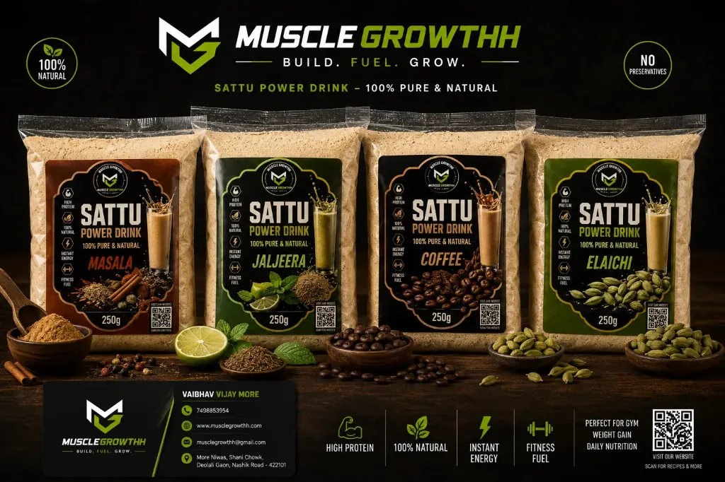 MuscleGrowthh Sattu Power 4 X 250g (500 * 4 gm)